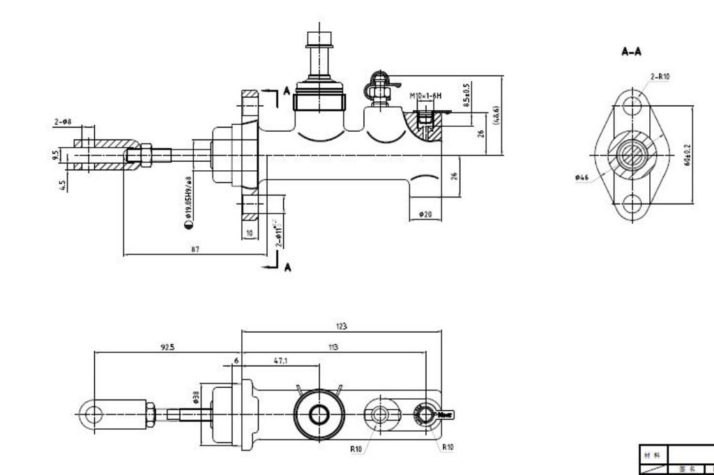 MASTER CYLINDER (FOR DRY BRAKES)